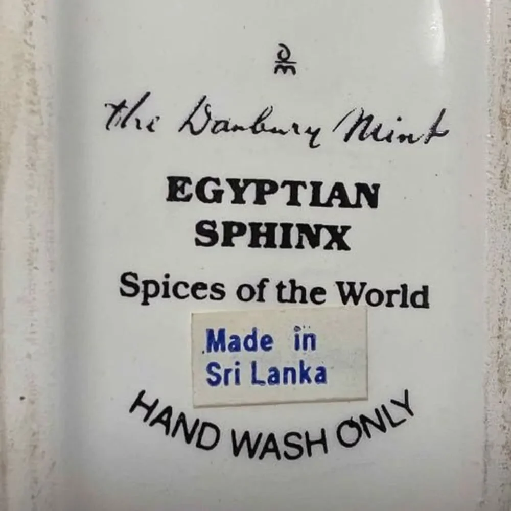 Danbury Mint Spices of the World Spice Jar Rosemary Egyptian Sphinx